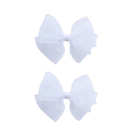 Tulle Glitter Bow Hair Clip Set