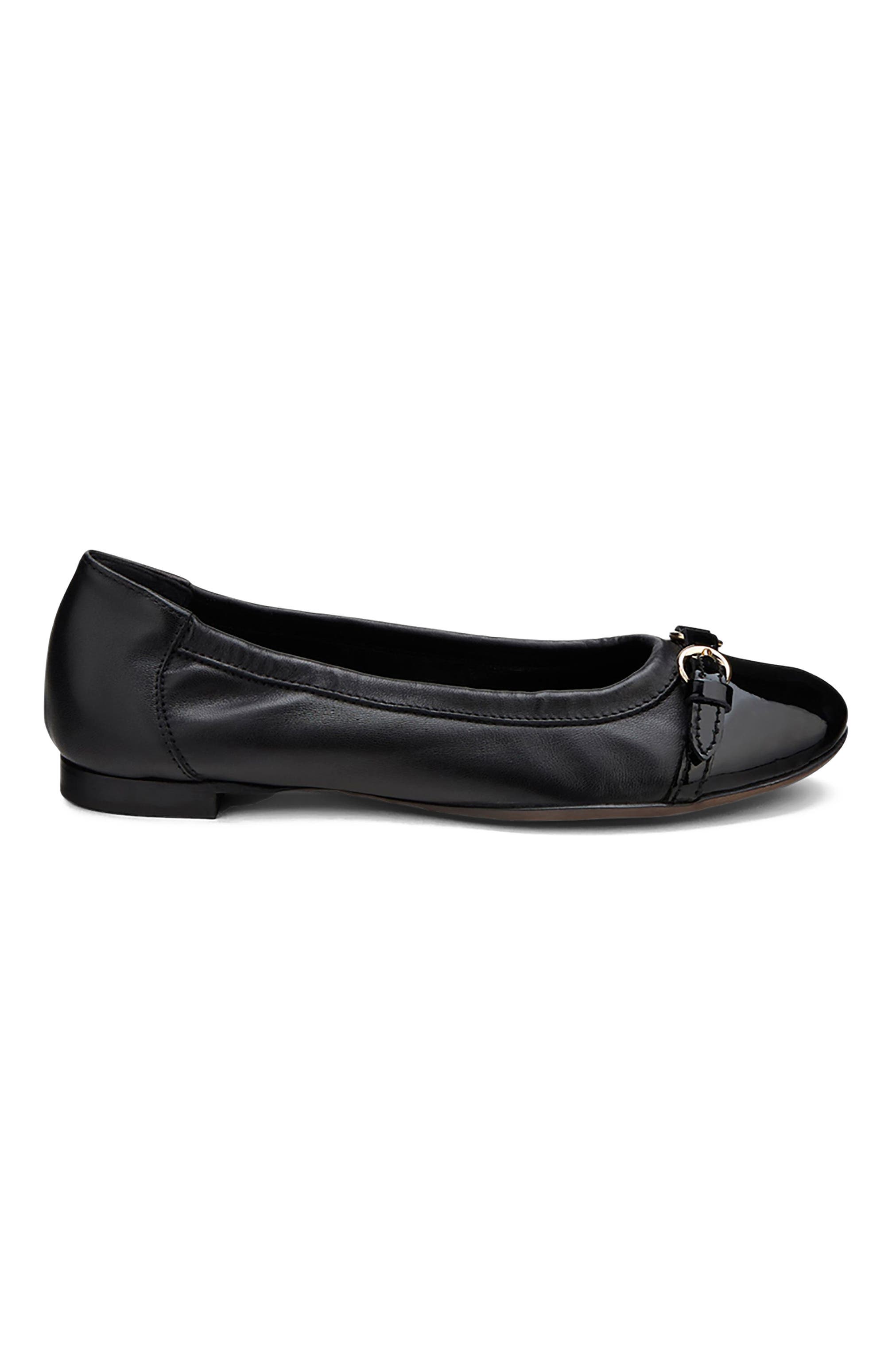 AGL Monika Cap Toe Ballet Flat, Alternate, color, Black
