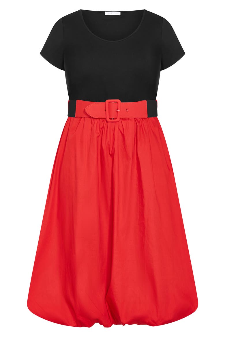 Paris Love Bubble Skirt Dress, Alternate, color, SEXY RED