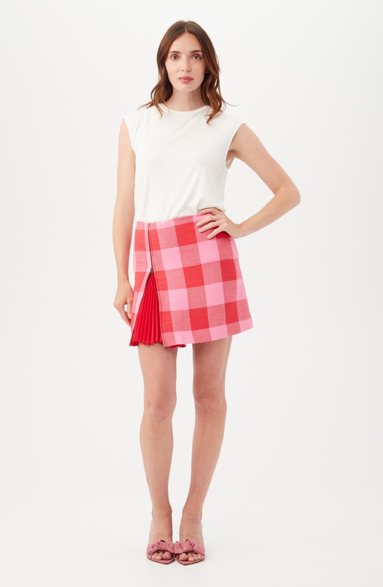 Trina Turk Agapanthus Zip Miniskirt, Alternate, color, Torch/ Desert Rose