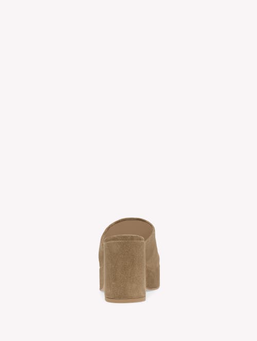 Gianvito Rossi Lyss Suede Platform Mules In Brown