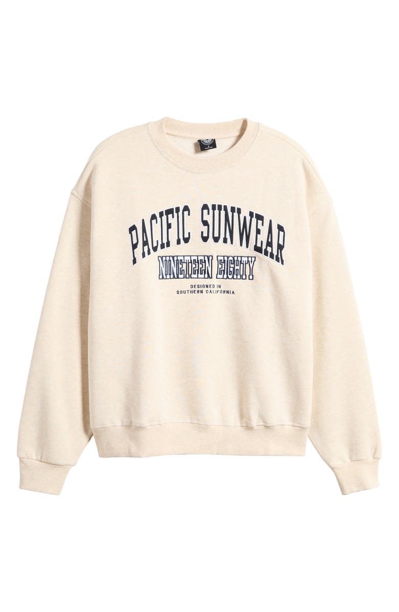 PacSun 1980 SoCal Embroidered Fleece Crewneck Sweatshirt, Alternate, color, 