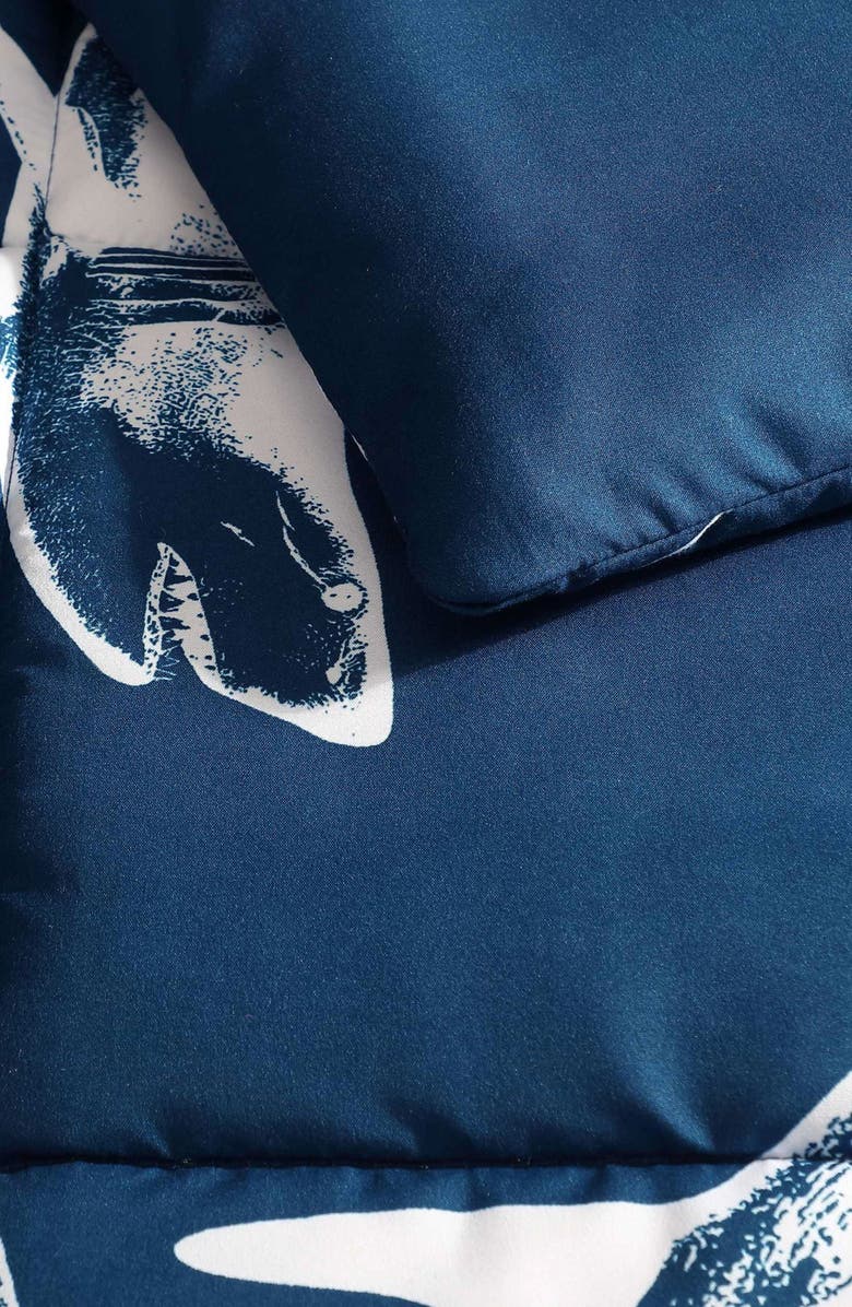 Eddie Bauer Kids' Vinny and Shark Friends 3-Piece Comforter Set, Alternate, color, Navy/ White