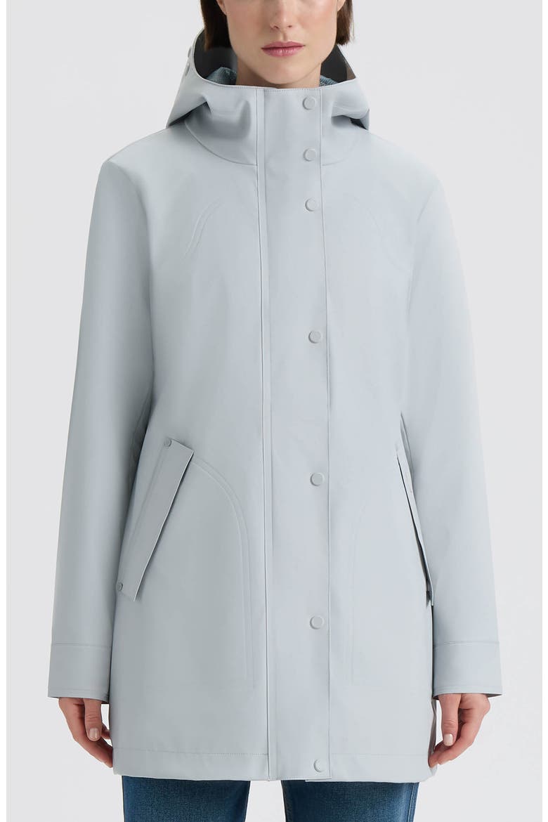 Acacia Rubberized Water-Repellent Rain Jacket, Main, color, SILVER GREY
