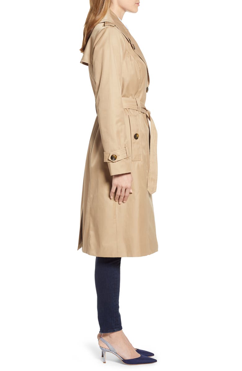 London Fog Water Repellent Trench Coat, Alternate, color,