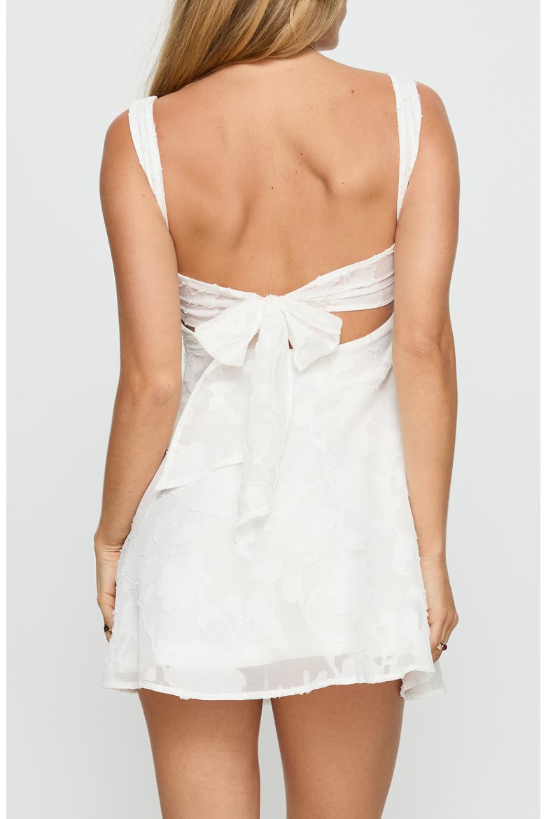 Mcbeath Floral Jacquard Minidress, Alternate, color, WHITE