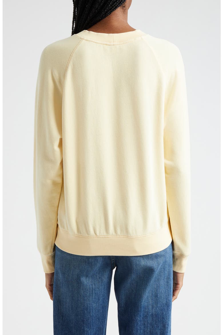 Embroidered Logo Cotton Graphic Sweatshirt, Alternate, color, ALMOND