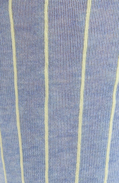 Nordstrom Stripe Cotton Blend Dress Socks In Blue- Yellow