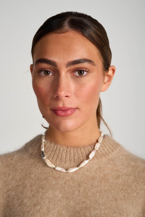Tutti & Co Baroque Pearl Necklace In Silver