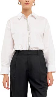 Endless Rose Sequins & Beads Poplin Shirt