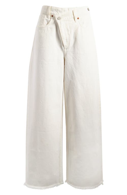 ALLSAINTS ALLSAINTS AKI CROSSOVER FRINGE HEM WIDE LEG JEANS