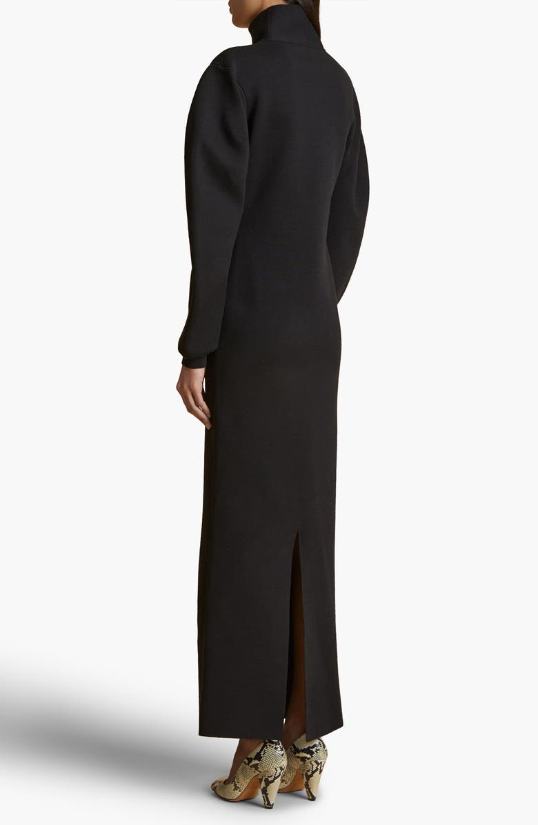Khaite Storm Long Sleeve Merino Wool Blend Turtleneck Sweater Dress, Alternate, color, 