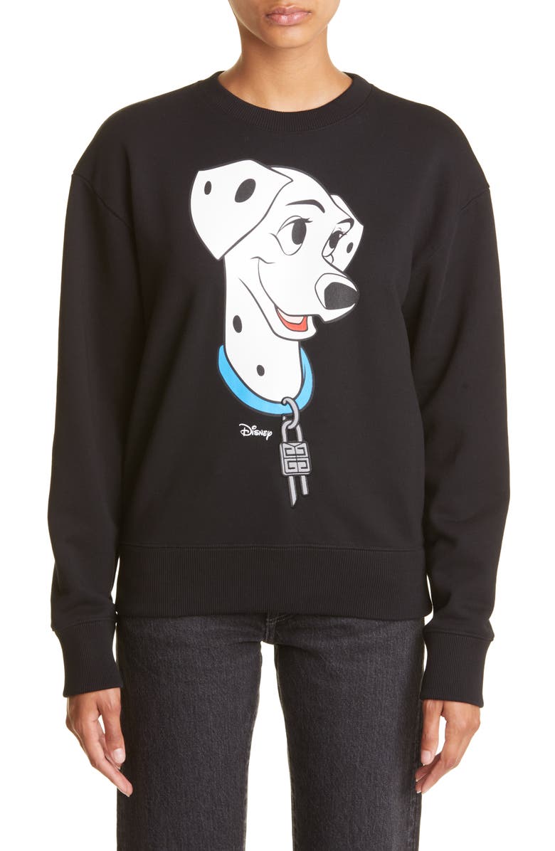 Givenchy Disney x Givenchy '101 Dalmatians' Cotton Sweatshirt, Main, color,