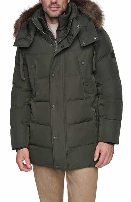 Hooded Down & Feather Fill Parka with Bib