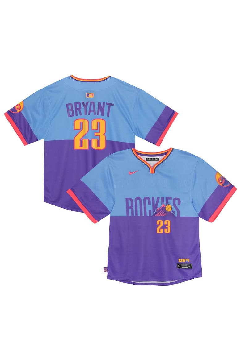 Toddler Nike Kris Bryant Purple/Light Blue Colorado Rockies 2025 City Connect Limited Player Jersey, Alternate, color, Purple