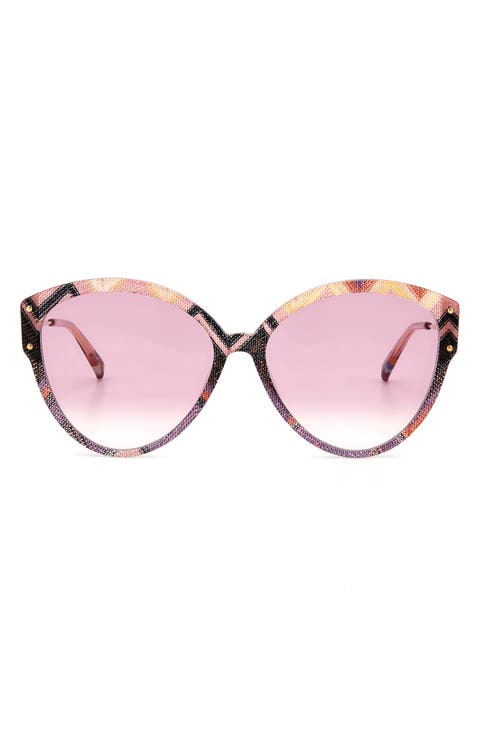 59mm Gradient Cat Eye Sunglasses