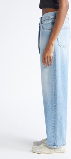 Acne Studios 1991 Toj Distressed High Waist Loose Fit Jeans