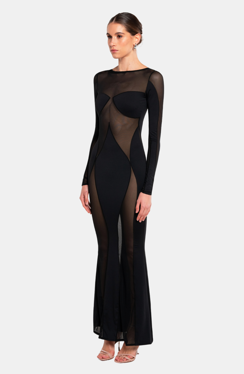 OW Collection Sierra Maxi Dress, Alternate, color, Black