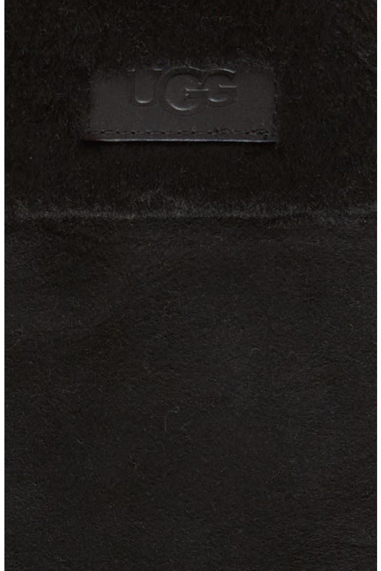 Genuine Shearling Turn Cuff Gloves, Alternate, color, BLACK