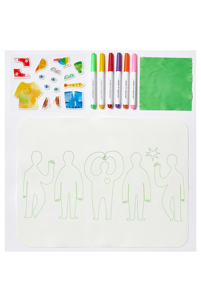 Wipeable Silicone Mat, Friends, Reusable Coloring Kit, Alternate, color, Multicolored