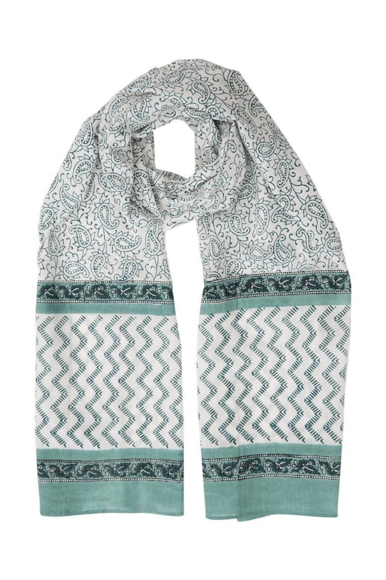 Mint Paisley Scarf, Alternate, color, Mint