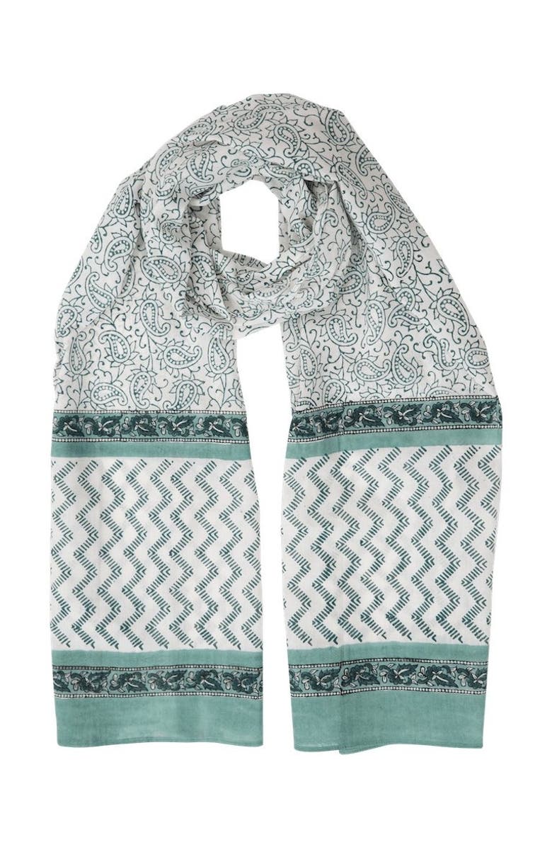 Passion Lilie Mint Paisley Scarf, Alternate, color, Mint