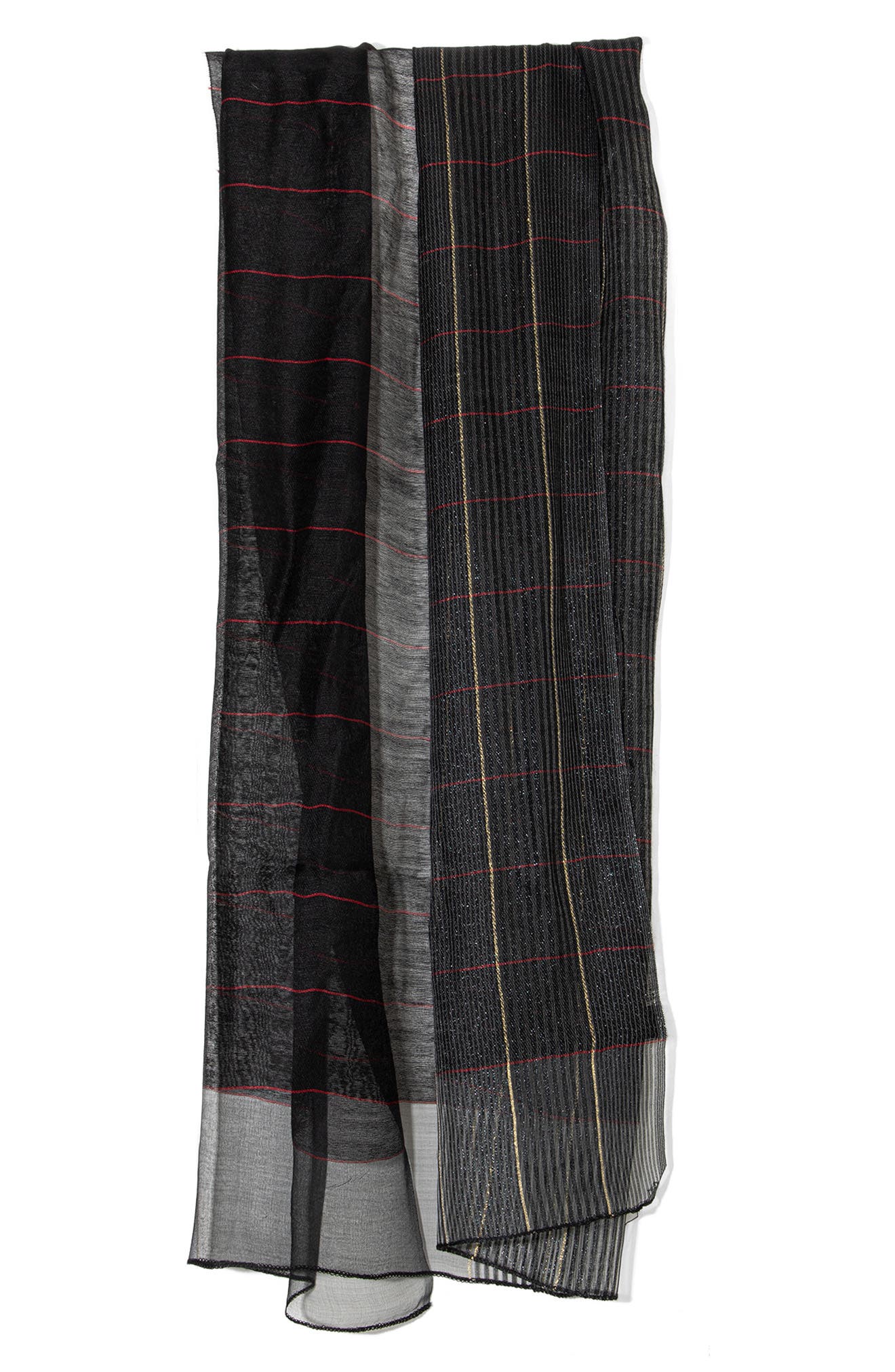 SAACHI Shimmer Plaid Wool & Silk Scarf (Women) | Nordstromrack