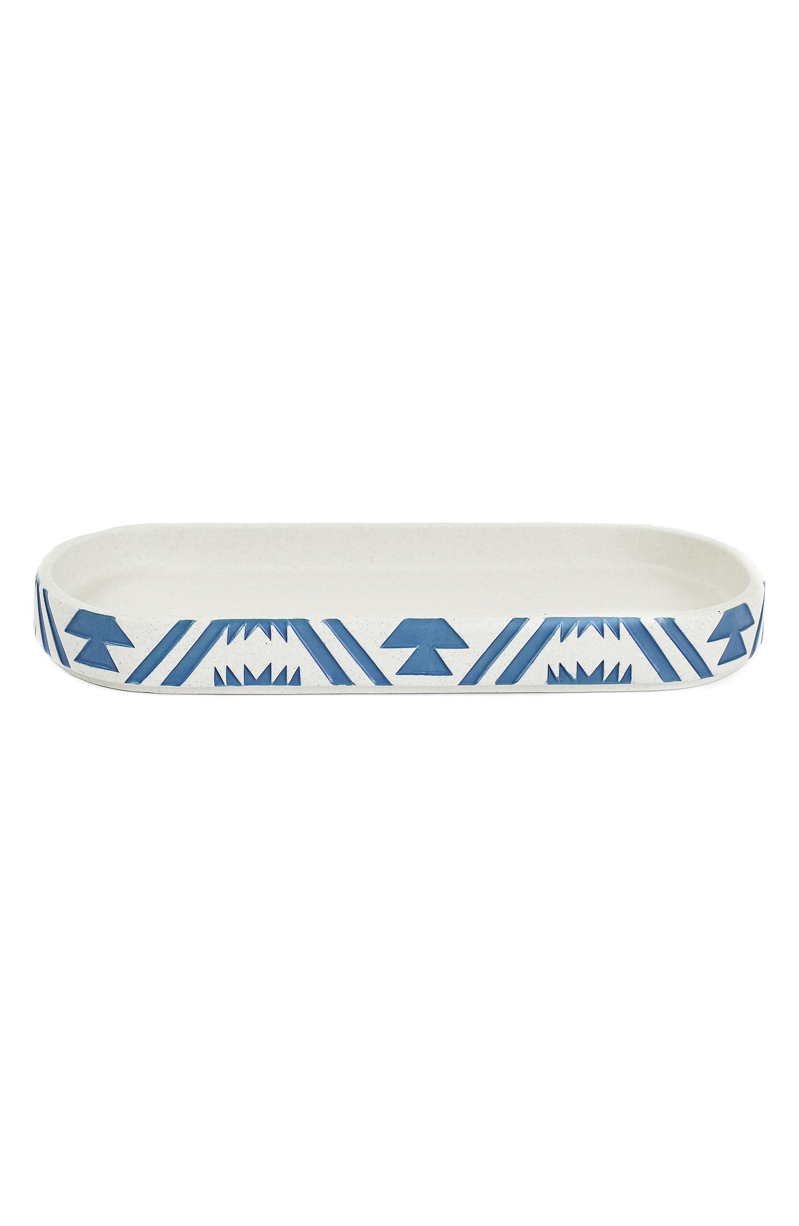 Pendleton White Sands Stoneware Tray In Blue