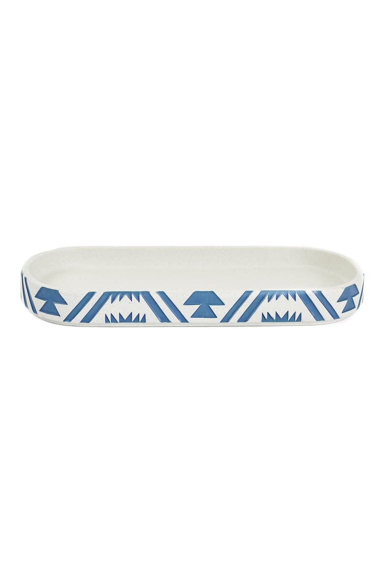 White Sands Stoneware Tray, Main, color, BLUE