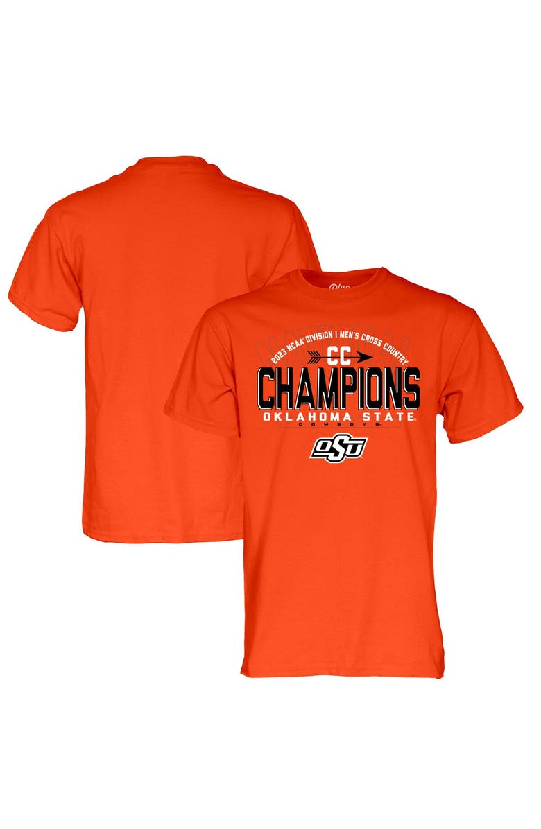 BLUE 84 Unisex Blue 84 Orange Oklahoma State Cowboys 2023 NCAA Men's Cross Country National Champions T-Shirt, Main, color, 