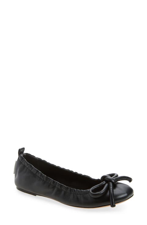 The Bow Lace-Up Ballerina Flat