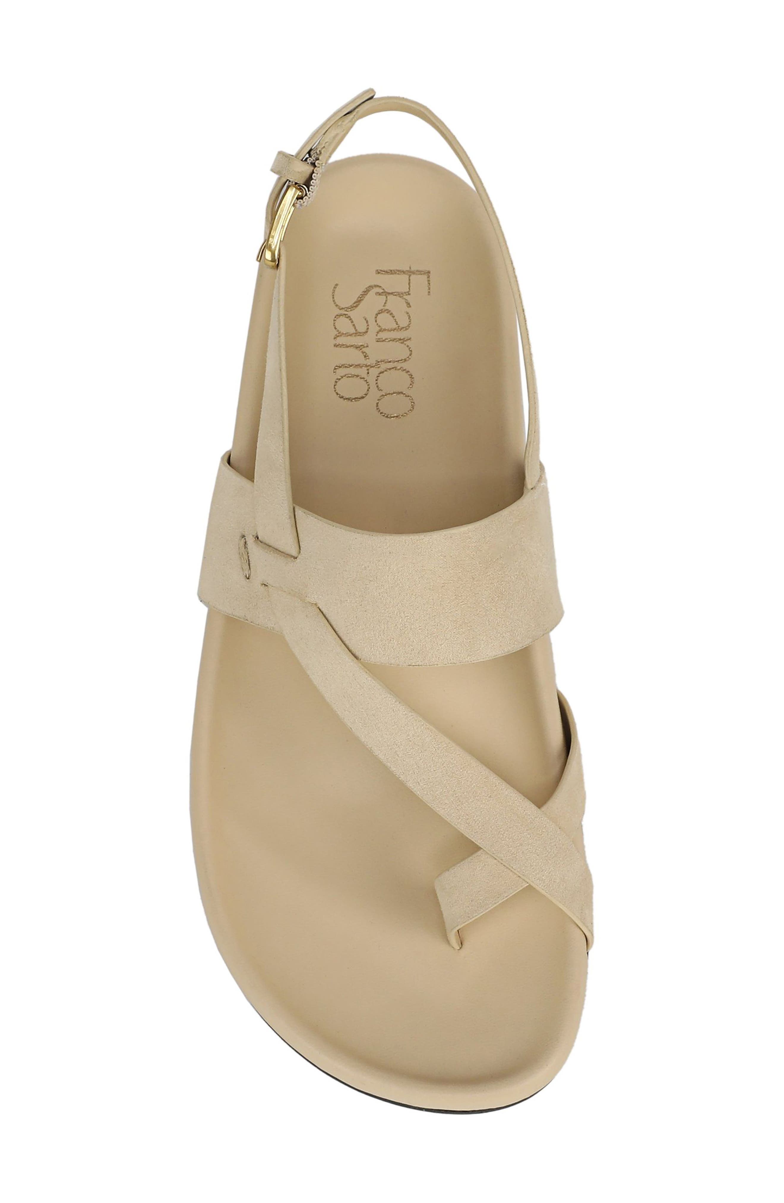 Franco Sarto Beryl Toe Loop Slingback Sandal, Alternate, color, Beige