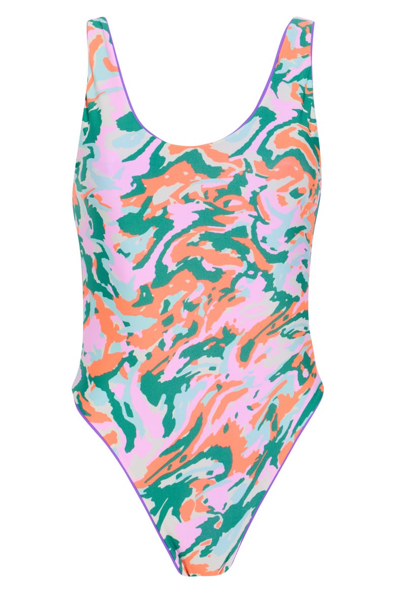 Claire Reversible One-Piece Swimsuit, Alternate, color, PURPLE