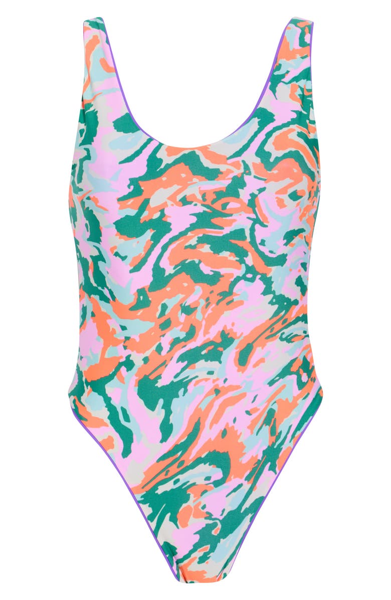 Maaji Claire Reversible One-Piece Swimsuit, Alternate, color, Purple