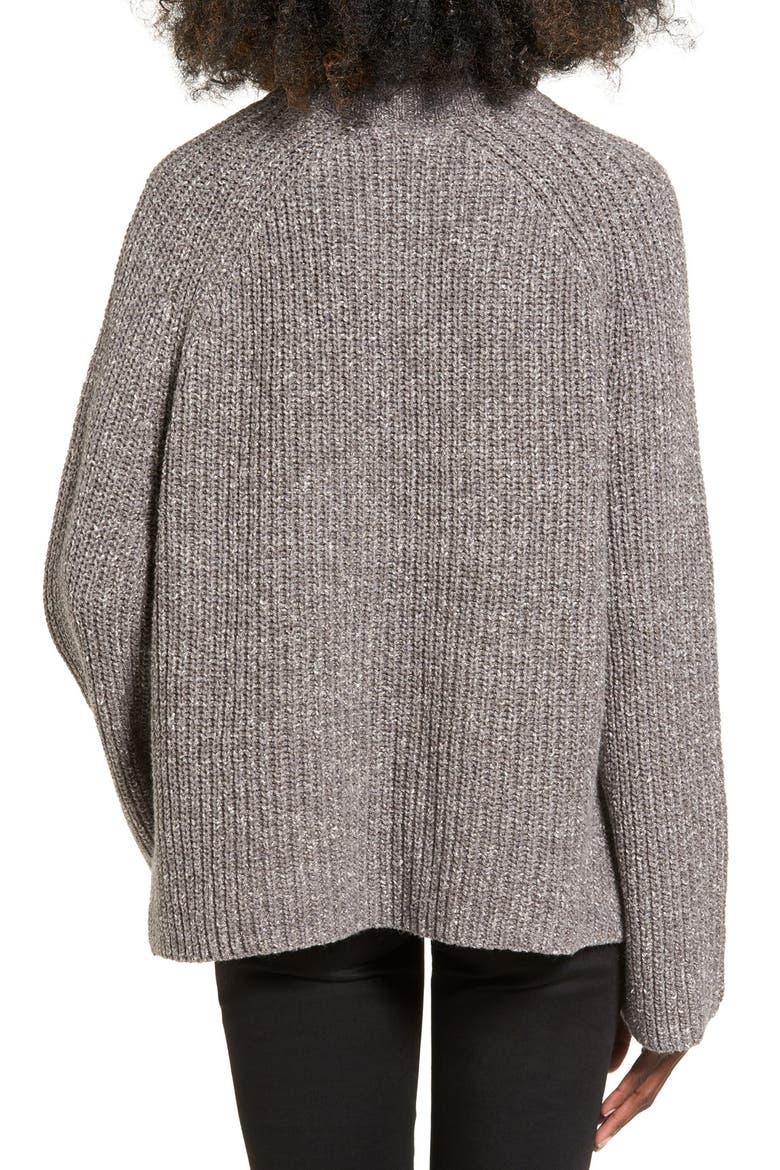 Mock Neck Sweater, Alternate, color, GREY MEDIUM CHARCOAL HEATHER