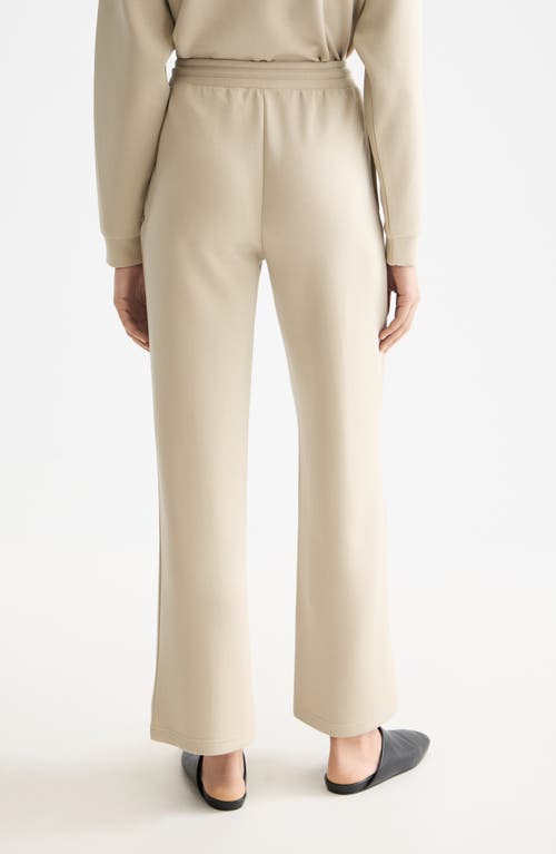 Scotch & Soda Interlock Seamed Cotton Blend Sweatpants In Neutral