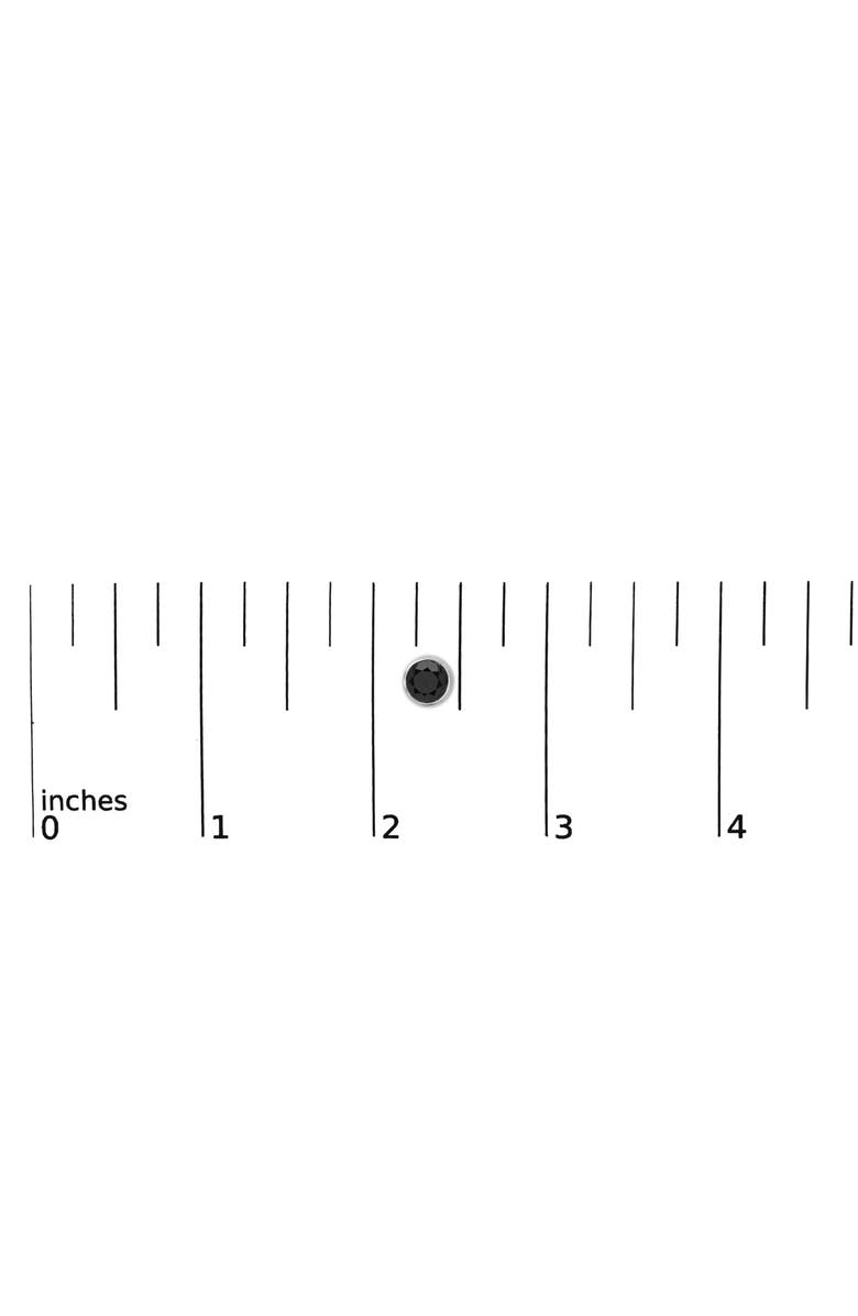 Haus of Brilliance Silver 1 1/4 Ct Black Diamond Bezel- Stud Earrings with Screw Backs, Alternate, color, White