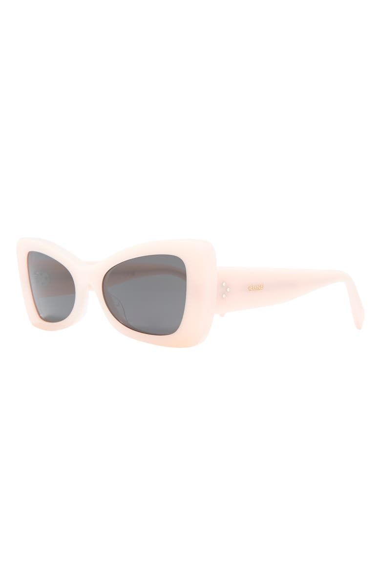 CELINE Bold 3 Dots 54mm Butterfly Sunglasses, Alternate, color, Shiny Pink / Smoke