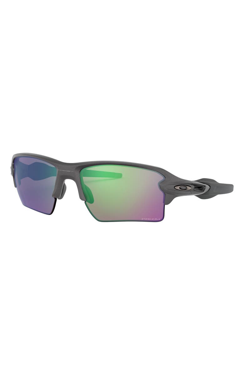 Oakley Flak 2.0 XL 59mm Polarized Sunglasses, Alternate, color, Steel/ Prizm Road Jade