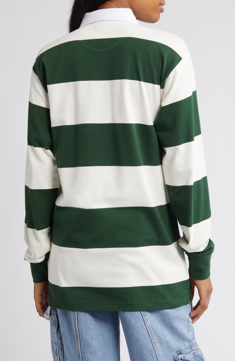 YOWIE Rugby Stripe Long Sleeve Cotton Polo, Alternate, color, 