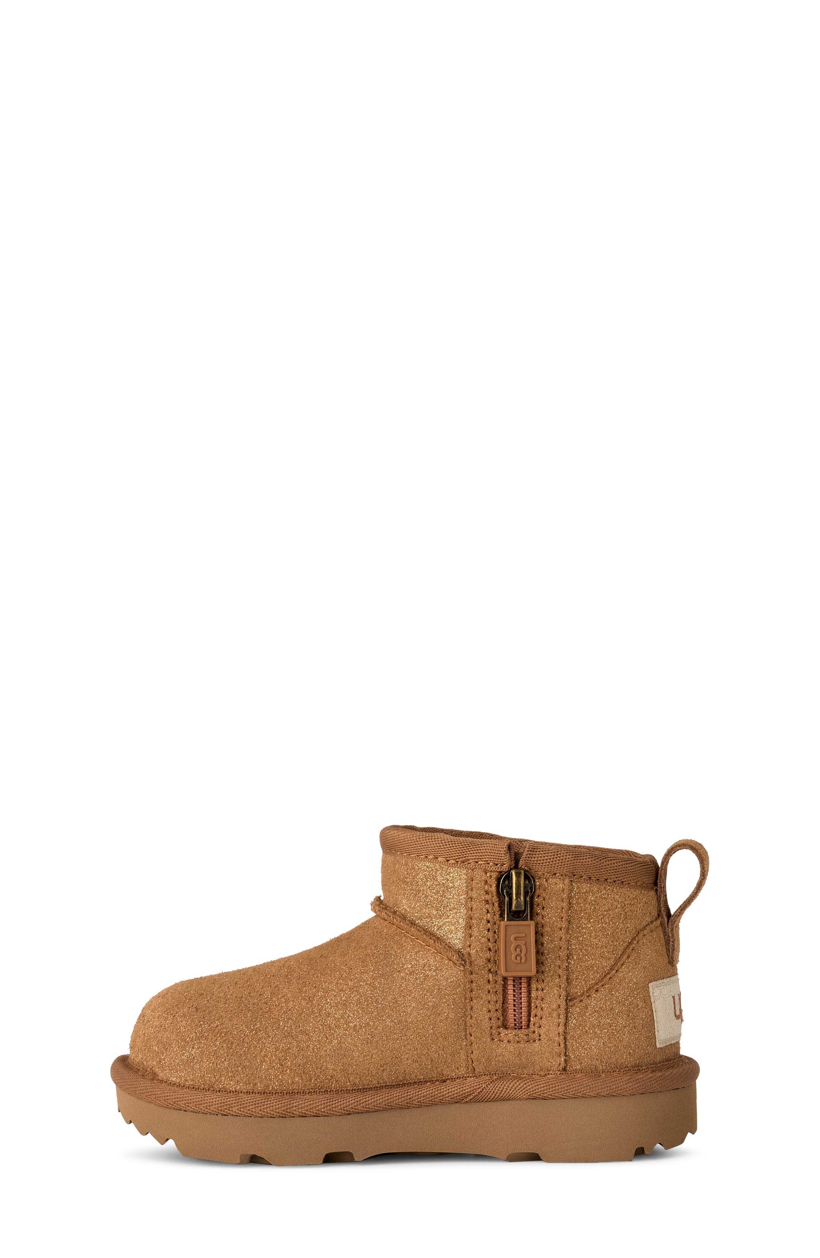 UGG<sup>®</sup> Kids' Classic Ultra Mini Dazzle Boot, Alternate, color, Chestnut