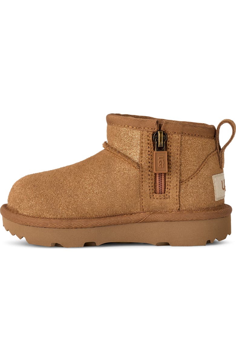UGG<sup>®</sup> Kids' Classic Ultra Mini Dazzle Boot, Alternate, color, Chestnut