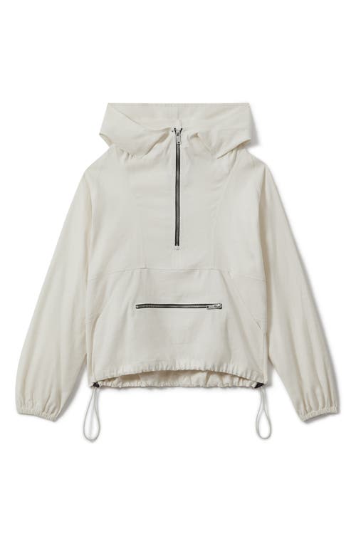 Reiss Atelier Victoria Hooded Linen Blend Pullover In White