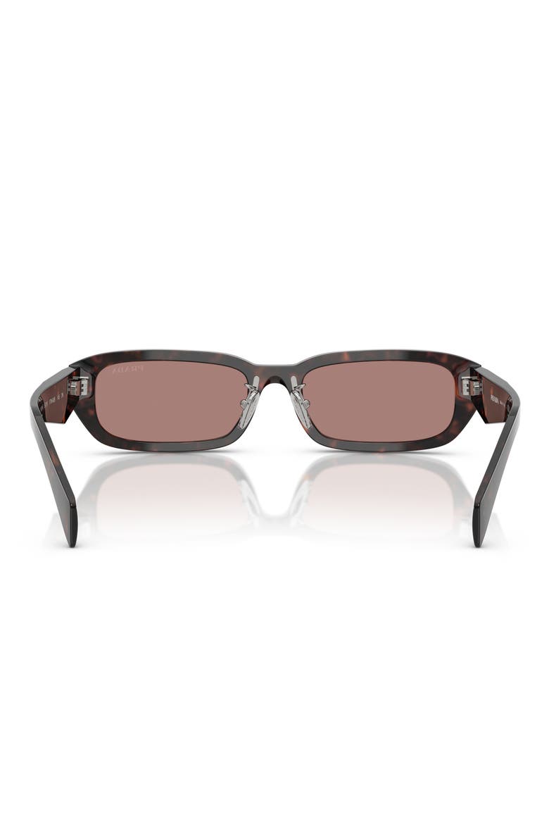 55mm Rectangular Sunglasses, Alternate, color, LITE BROWN