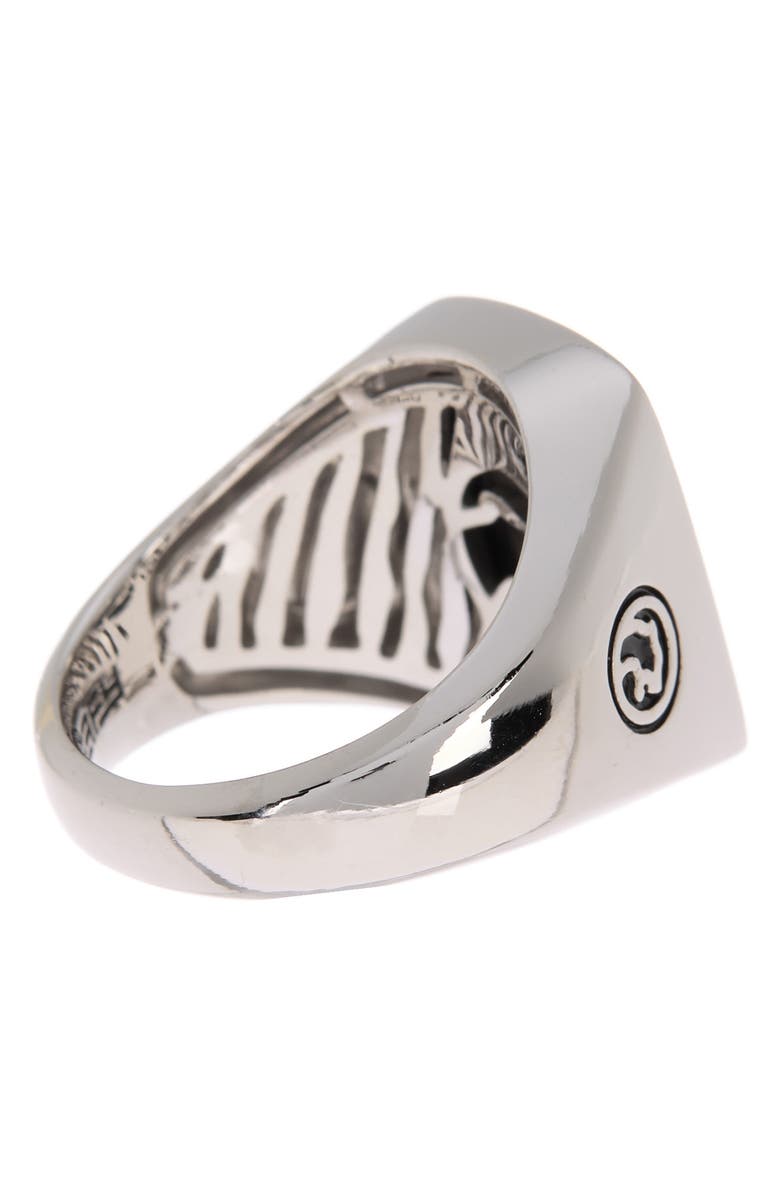 EFFY Sterling Silver & 18K Yellow Gold Star Onyx Ring, Alternate, color, Black