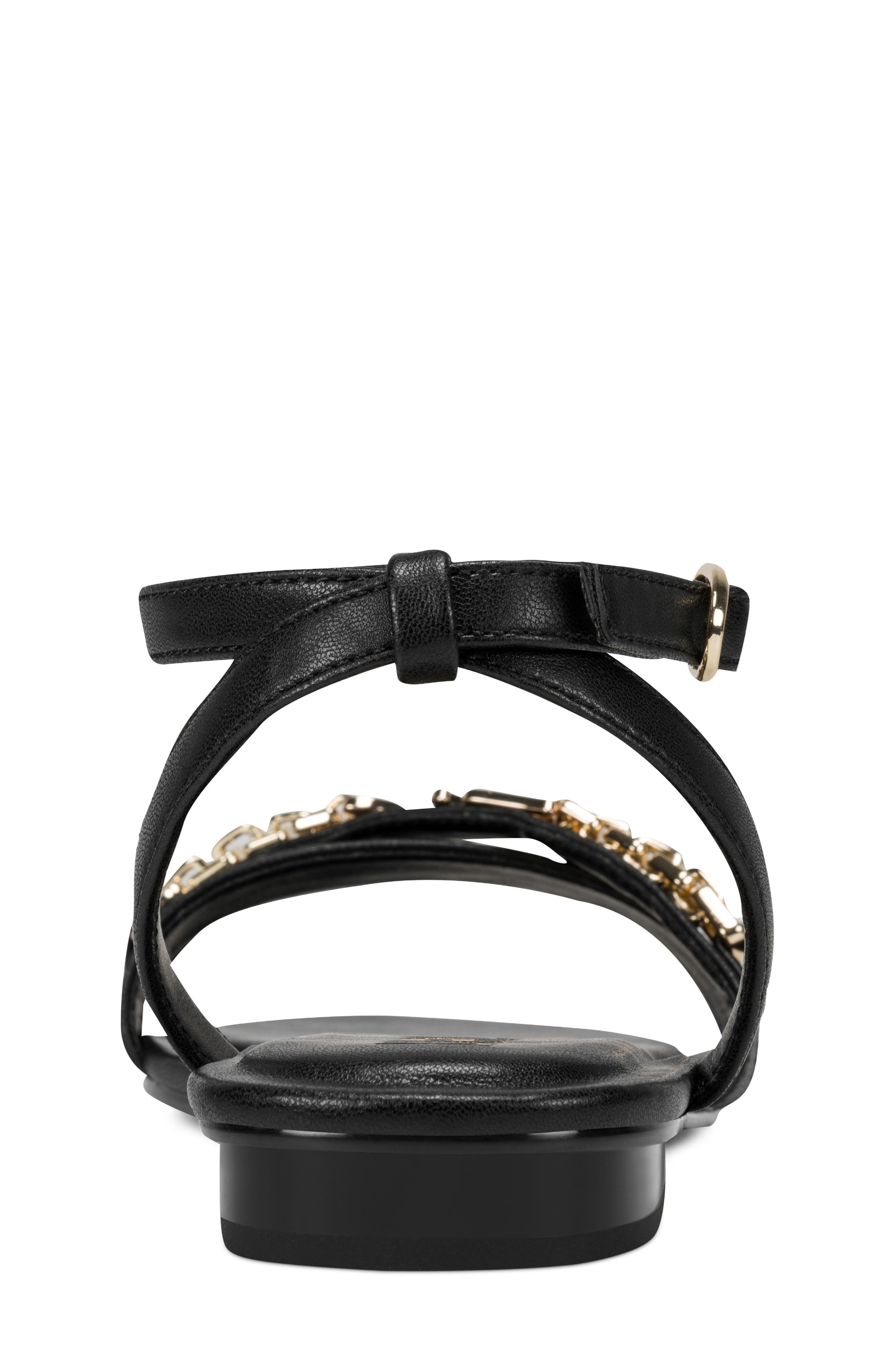 KARL LAGERFELD PARIS Christiano Ankle Strap Sandal, Alternate, color, Black