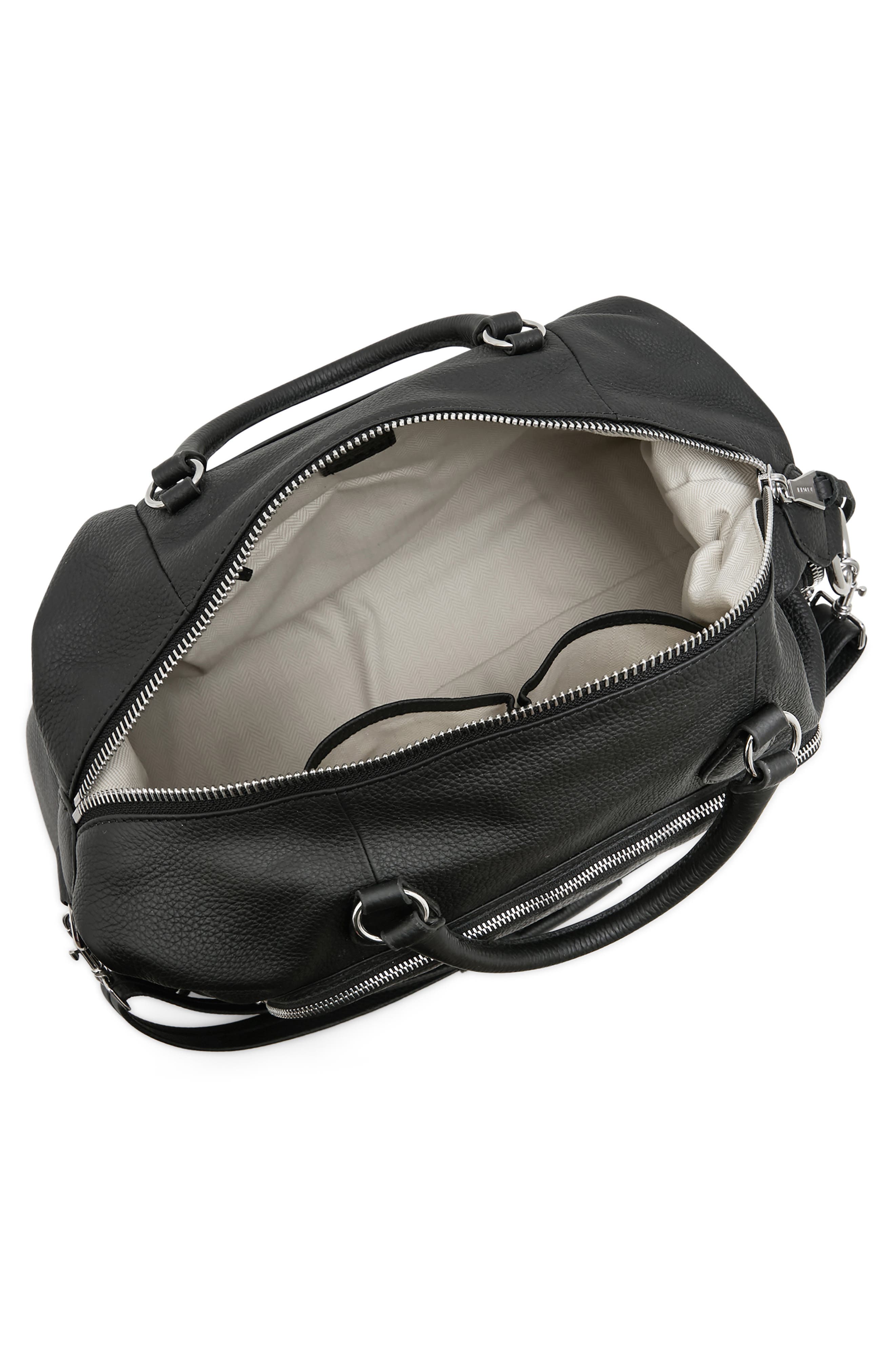 AIMEE Away We Go Leather Duffle Bag, Alternate, color, Black