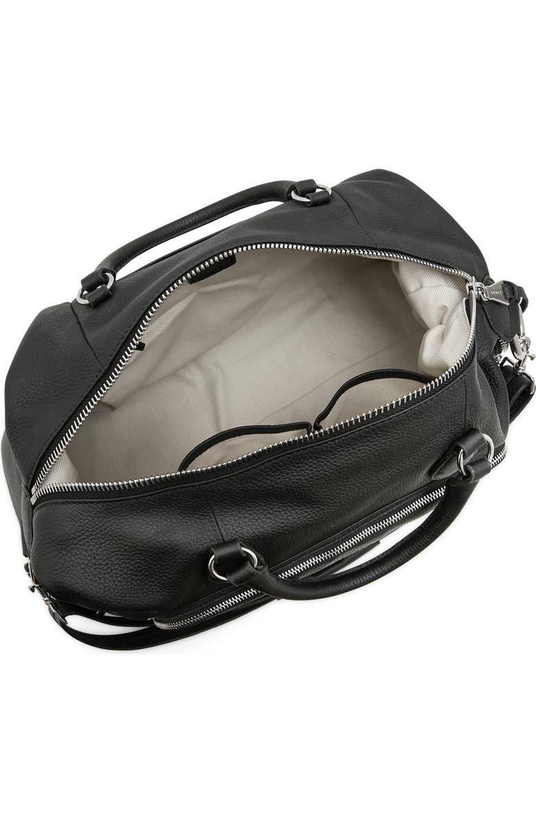 AIMEE Away We Go Leather Duffle Bag, Alternate, color, Black