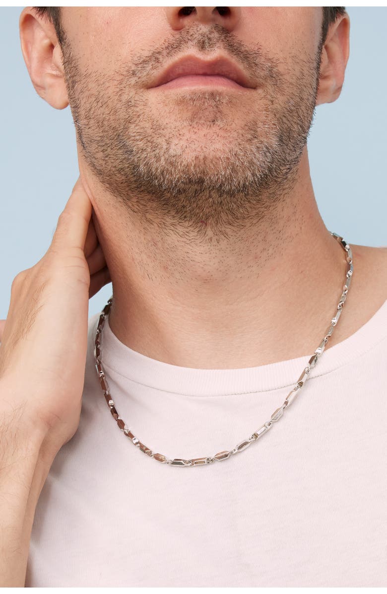 Oradina Men's Sterling Silver Marine Link Chain, Alternate, color, Silver