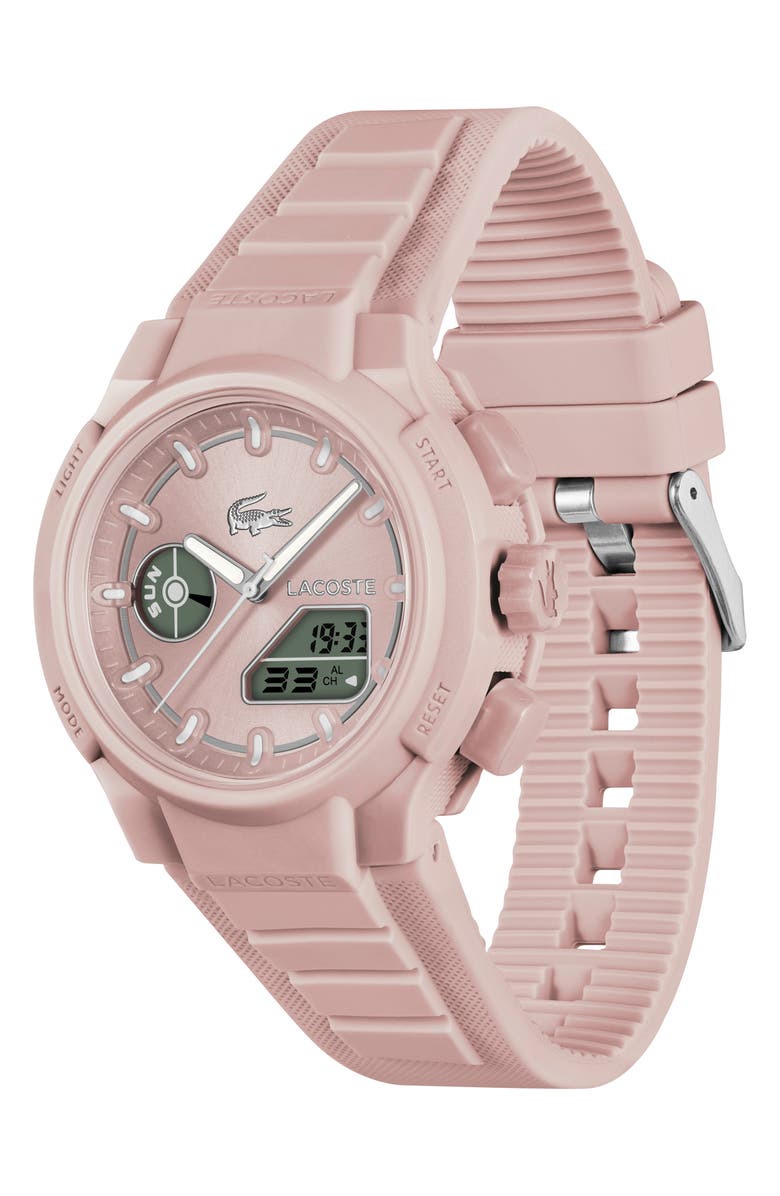 Lacoste LC33 Silicone Strap Watch, 40mm, Alternate, color, Blush